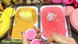 GOLD VS PINK ! Mixing Random Things into GLOSSY Slime! Satisfying Slime Videos #282