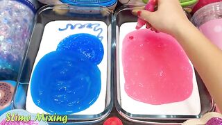 BLUE vs PINK ! Mixing Random Things into GLOSSY Slime ! Satisfying Slime Videos #281