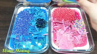 BLUE vs PINK ! Mixing Random Things into GLOSSY Slime ! Satisfying Slime Videos #281