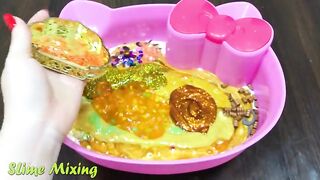 GOLD HELLO KITTY Slime ! Mixing Random Things into GLOSSY Slime! Satisfying Slime Videos #280