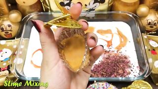 GOLD MICKEY ! Mixing Random Things into GLOSSY Slime! Satisfying Slime Videos #276