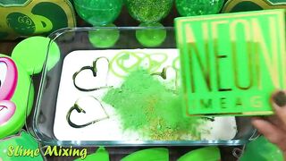 GREEN Slime ! Mixing Random Things into GLOSSY Slime ! Satisfying Slime Videos #274