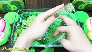 GREEN Slime ! Mixing Random Things into GLOSSY Slime ! Satisfying Slime Videos #274