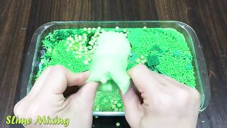 GREEN Slime ! Mixing Random Things into GLOSSY Slime ! Satisfying Slime Videos #274