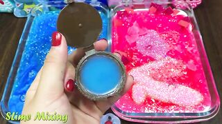 PINK vs BLUE ! Mixing Random Things into GLOSSY Slime! Satisfying Slime Videos #273
