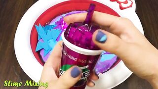 PURPLE vs BLUE ! Mixing Random Things into CLEAR Slime! Satisfying Slime Videos #266