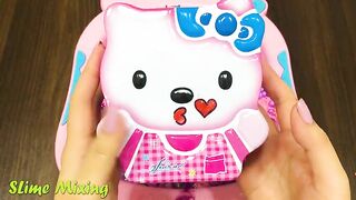 HELLO KITTY PINK vs PURPLE ! Mixing CLEAR Slime with Many Things ! Satisfying Slime, ASMR Slime #255