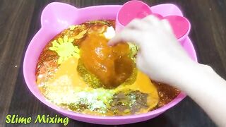 GOLD HELLO KITTY !! Mixing CLEAR Slime with Many Things !! Satisfying Slime, ASMR Slime #254