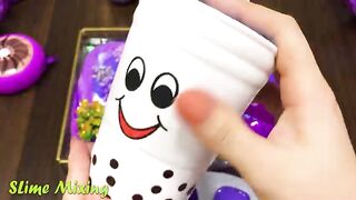 PURPLE Slime ! Mixing Random Things into CLEAR Slime! Satisfying Slime Videos #249