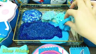 BLUE RAINBOW Slime ! Mixing Random Things into CLEAR Slime ! Satisfying Slime Videos #247