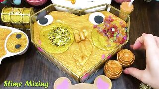 GOLD PIG ! Mixing Random Things into GLOSSY Slime ! Satisfying Slime Videos #245