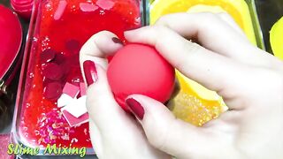 RED vs YELLOW ! Mixing Random Things into FLUFFY Slime ! Satisfying Slime Videos #243