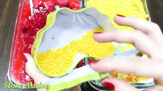 RED vs YELLOW ! Mixing Random Things into FLUFFY Slime ! Satisfying Slime Videos #243