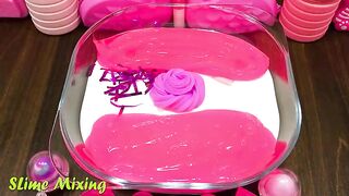 PINK Slime ! Mixing Random Things into FLUFFY Slime ! Satisfying Slime Videos #242