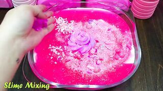 PINK Slime ! Mixing Random Things into FLUFFY Slime ! Satisfying Slime Videos #242