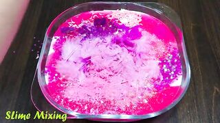 PINK Slime ! Mixing Random Things into FLUFFY Slime ! Satisfying Slime Videos #242