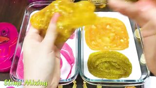 PINK vs GOLD ! Mixing Random Things into GLOSSY Slime ! Satisfying Slime Videos #233