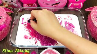 PINK Slime ! Mixing Random Things into GLOSSY Slime ! Satisfying Slime Videos #224