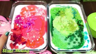 GREEN vs PINK CANDY M&M ! Mixing Random Things into GLOSSY Slime ! Satisfying Slime Videos #223