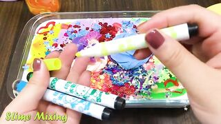 Mixing Random Things into GLOSSY Slime ! Satisfying Slime Videos #215