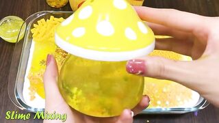 Series Yellow Slime! Mixing Random Things into GLOSSY Slime ! Satisfying Slime Videos #202