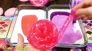 PINK vs PURPLE! Mixing Random Things into GLOSSY Slime ! Satisfying Slime Videos #201