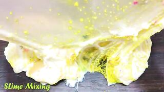 PINK vs YELLOW ! Mixing Random Things into GLOSSY Slime! Satisfying Slime Videos #199