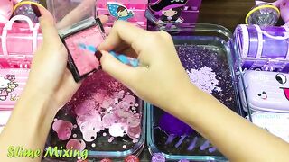 PINK vs PURPLE ! Mixing Random Things into CLEAR Slime! Satisfying Slime Videos #195