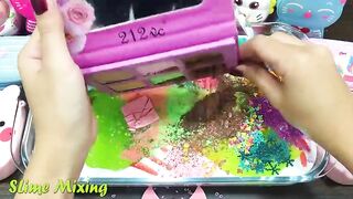 PIG Slime ! Mixing Random Things into GLOSSY Slime ! Slime Smoothie Satisfying Slime Videos #194