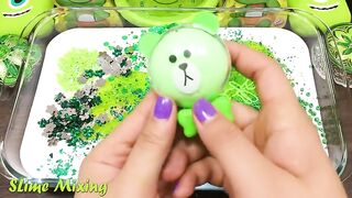 Series Green Frog Slime ! Mixing Random Things into GLOSSY Slime! Satisfying Slime Videos #192