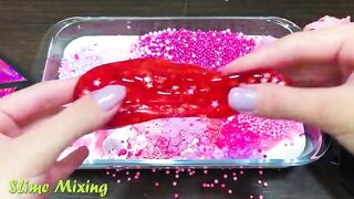 Series PINK Slime ! Mixing Random Things into GLOSSY Slime! Satisfying Slime Videos #188