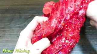 Red vs Green! Mixing Random Things into CLEAR Slime! Satisfying Slime Videos #185