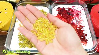 Red vs Yellow ! Mixing Random Things into GLOSSY Slime! Satisfying Slime Videos #183
