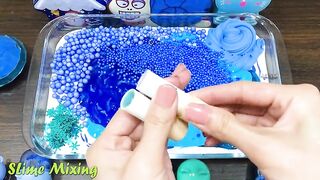 Series BLUE Slime ! Mixing Random Things into GLOSSY Slime ! Satisfying Slime Videos #180