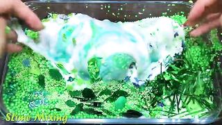 GREEN Slime ! Mixing Random Things into GLOSSY Slime ! SlimeSmoothie ! Satisfying Slime Videos #176