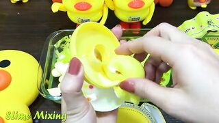 Series YELLOW DUCK Slime! Mixing Random Things into CLEAR Slime ! Satisfying Slime Videos #170