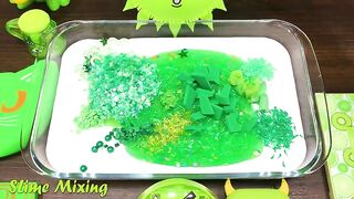 Series GREEN Slime! Mixing Random Things into GLOSSY Slime ! Satisfying Slime Videos #169