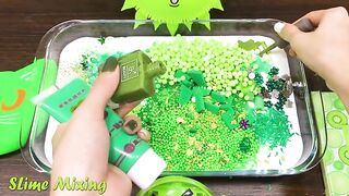 Series GREEN Slime! Mixing Random Things into GLOSSY Slime ! Satisfying Slime Videos #169