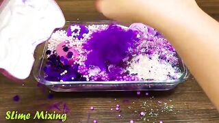 Series Purple Slime ! Mixing Random Things into CLEAR Slime! Satisfying Slime Videos #167