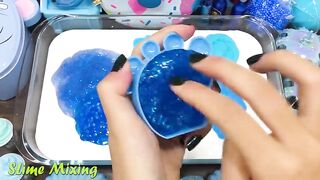 BLUE Slime ! Mixing Random Things into GLOSSY Slime ! SlimeSmoothie ! Satisfying Slime Videos #162