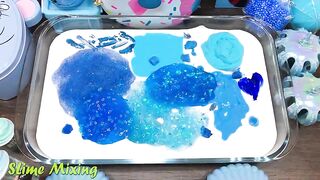 BLUE Slime ! Mixing Random Things into GLOSSY Slime ! SlimeSmoothie ! Satisfying Slime Videos #162