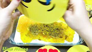 Series YELLOW Slime ! Mixing Random Things into GLOSSY Slime! Satisfying Slime Videos #159