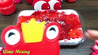 Series RED Slime ! Mixing Random Things into GLOSSY Slime! Satisfying Slime Videos #157