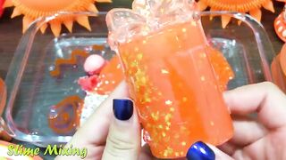Series Orange Slime ! Mixing Random Things into CLEAR Slime! Satisfying Slime Videos #155