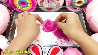 Series PINK Slime ! Mixing Random Things into GLOSSY Slime! Satisfying Slime Videos #151