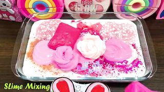 Series PINK Slime ! Mixing Random Things into GLOSSY Slime! Satisfying Slime Videos #151