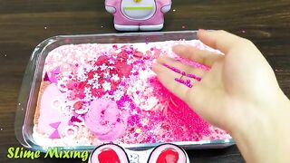 Series PINK Slime ! Mixing Random Things into GLOSSY Slime! Satisfying Slime Videos #151