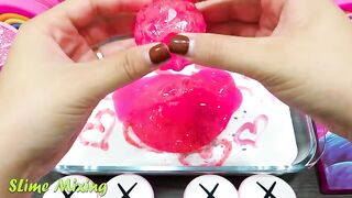 Series PINK Slime ! Mixing Random Things into GLOSSY Slime! Satisfying Slime Videos #149