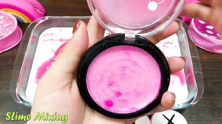 Series PINK Slime ! Mixing Random Things into GLOSSY Slime! Satisfying Slime Videos #149