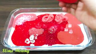 Series RED Strawberry! Mixing Random Things into GLOSSY Slime! SlimeSmoothie Satisfying Slime #137